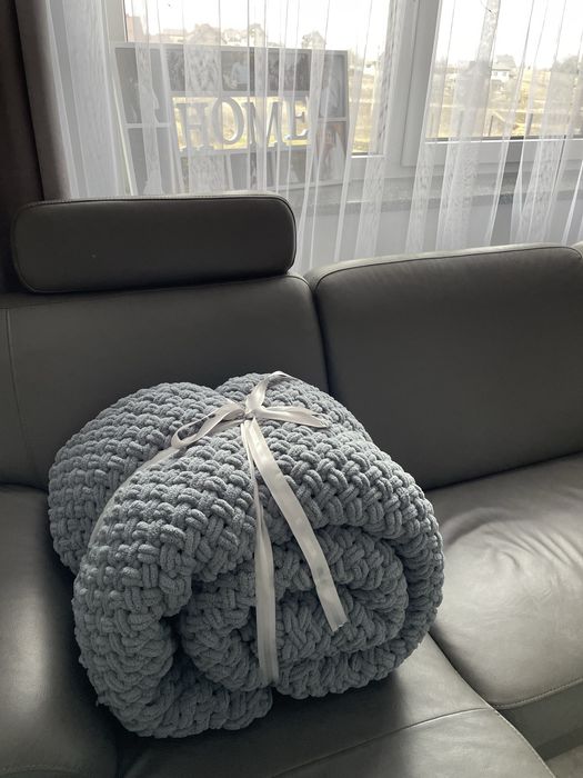 Вʼязаний плед ручної роботи 220/240