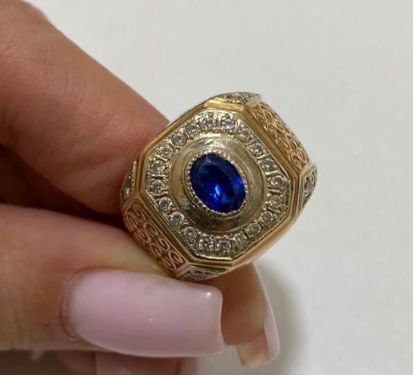 Чоловіча печатка перстень золото 585 проба