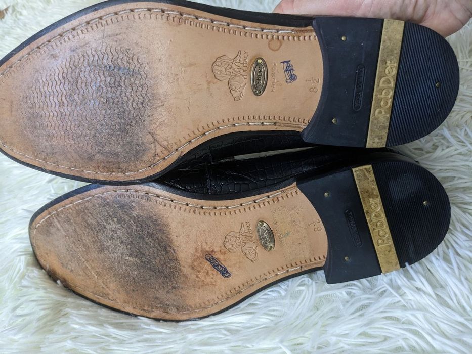 Лофери Pab Der шкіряні туфлі чоловічі зі шкіри крокодила чорні люкс