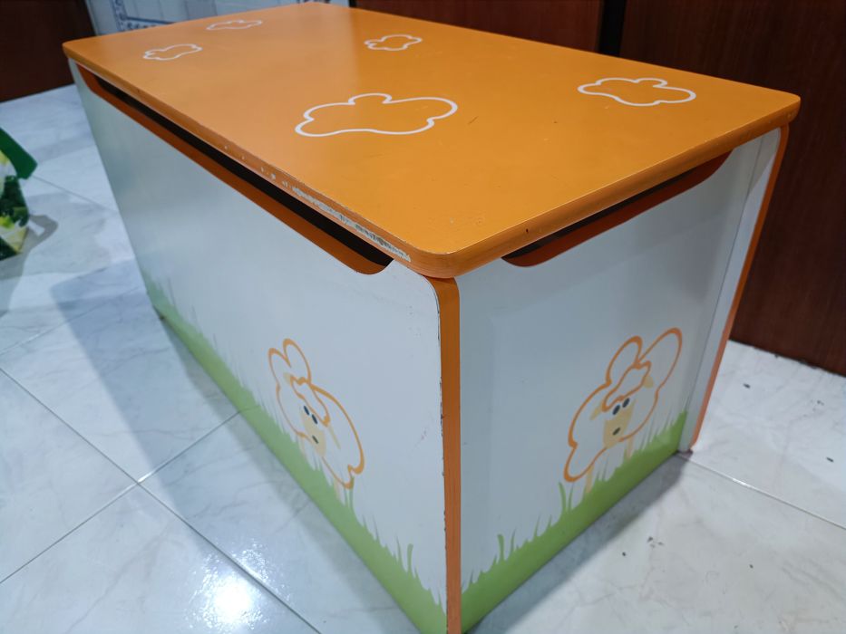 Movel Baú + Estante Infantil Moviflor (Linha Curly) – Ótimo Estado