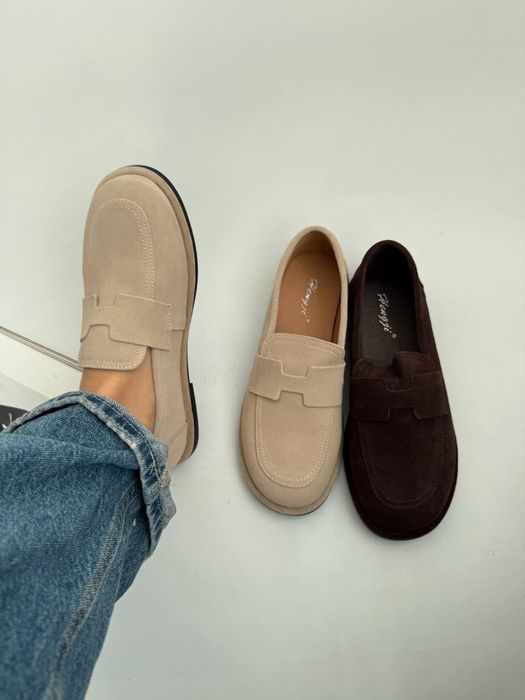 Анатомічні лофери натуральна замша