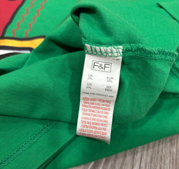 F&F 2XL Хлопковая Мужская футболка xxl єльф зеленая босс новогодняя 2X