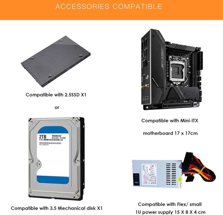 Mini PC chassis de secretária SKTC