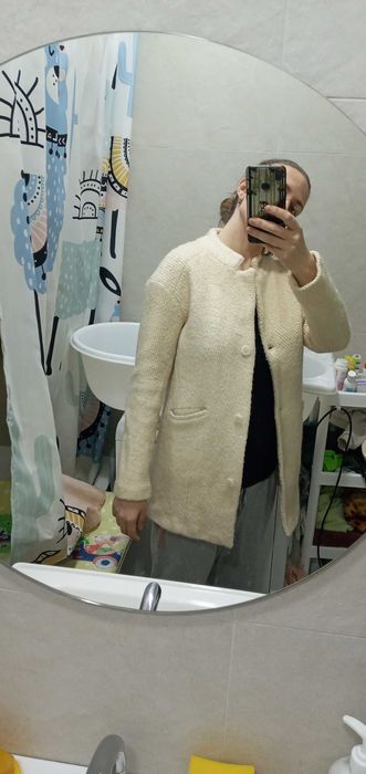 Демисезонное пальто, 50% шерсть, размер 44