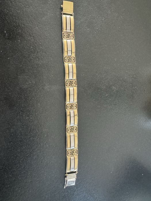 Złota meska bransoletka