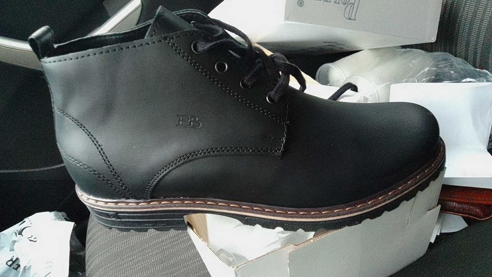 Buty skórzane 40 Męskie trzewiki