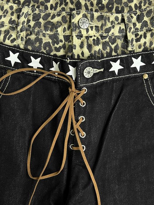 Джинси DETW Leopard Print Original Cow Scimitar Stacked Jeans штаны