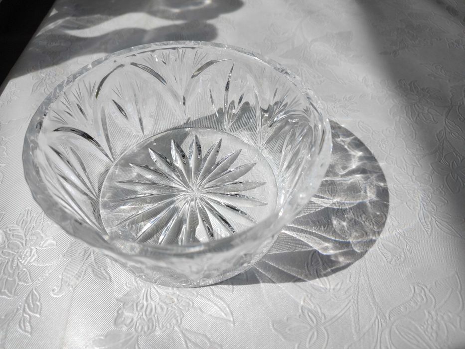 Salaterka Kryształ pięknie szlifowany śr. 13cm