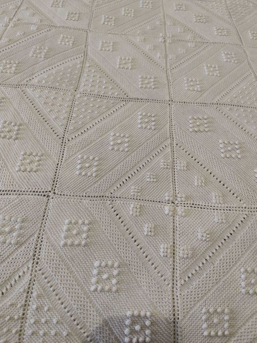 colcha de croché feita à mão