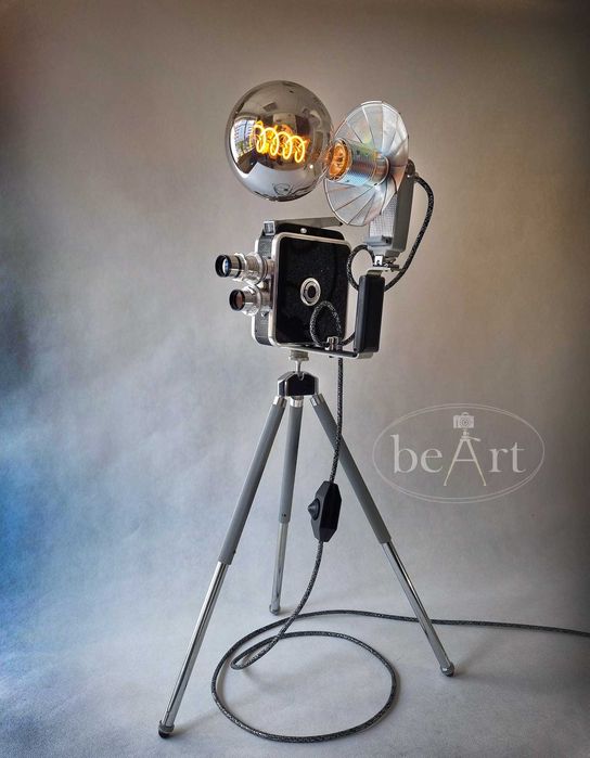 Piękna retro LAMPA z aparatu MEOPTA 8IIA vintage