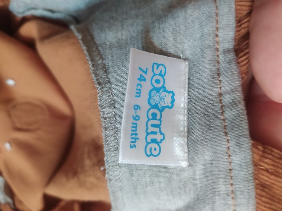 Spodnie na szelkach rozmiar 74