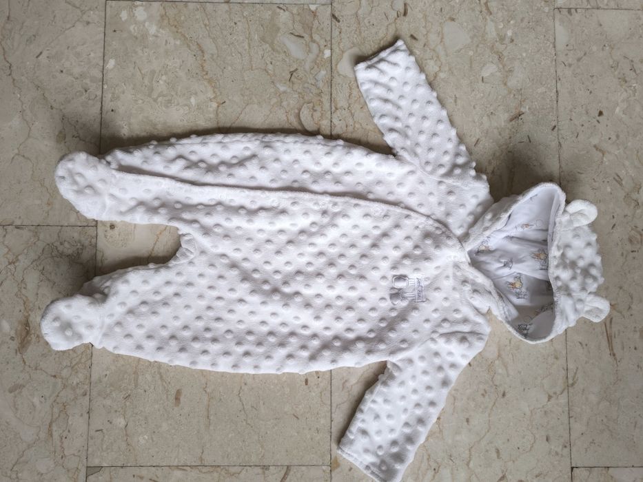 Комбінезон чоловічок плюшевий на виписку 0-3 демі