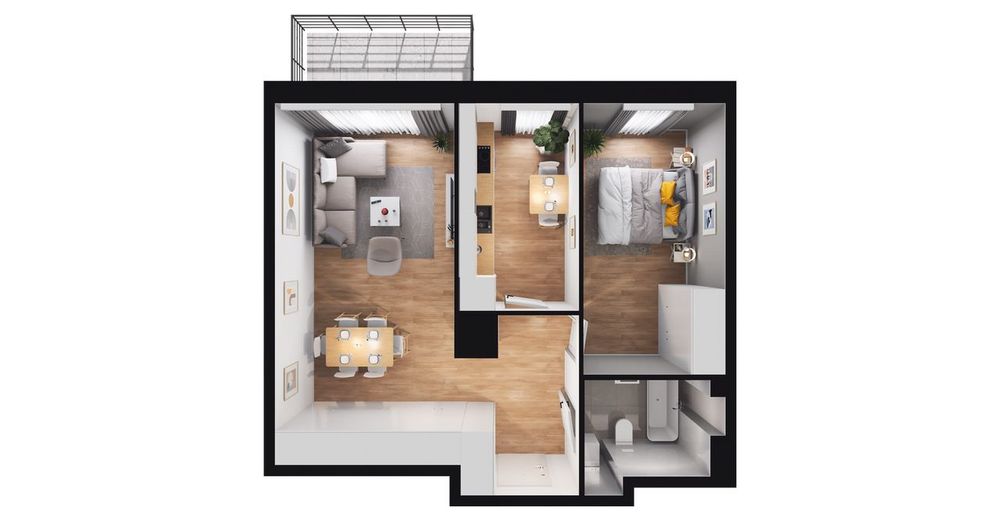 2-pokojowe mieszkanie 50m2 + balkon Bez Prowizji
