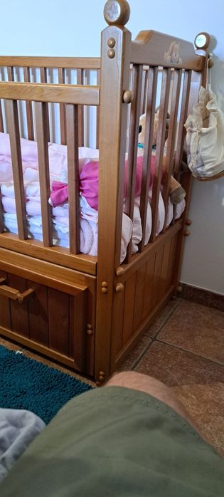 Berço madeira maciça Gavetões grande e colchão s