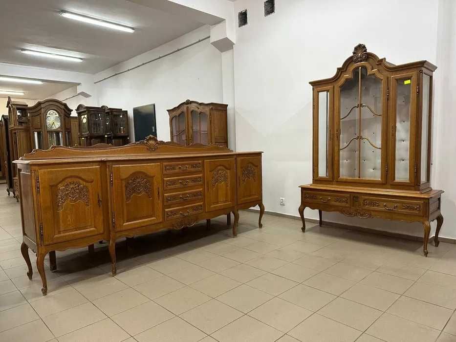 Elegancki komplet komoda i witryna Ludwik. Transport cały kraj.