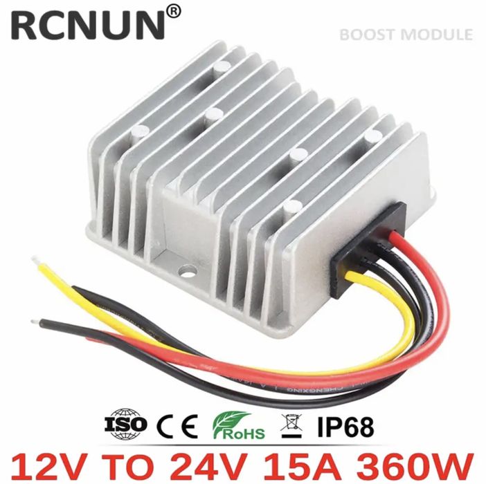 Преобразователь с 12v на 24v 5/10/15/20/25A повышающий модуль для реб