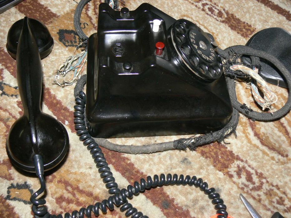 Telefon Dyrektorski RWT z okresu PRL Bakelitowy na tarczę