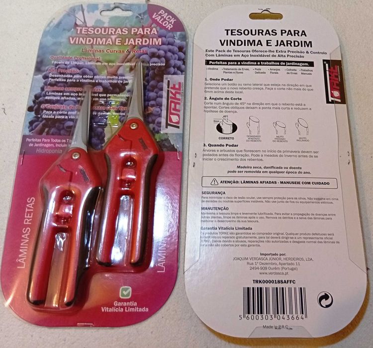 Tesouras para vindima e jardim