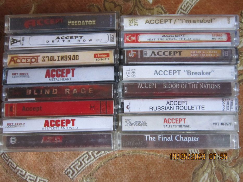 аудіокасети с записом гуртів Rammstein,Accept,Scorpions,UDO