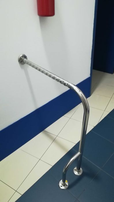 barra de apoio wc inox