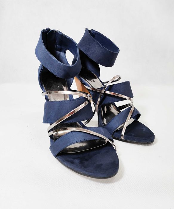 Sandały wysokie z zakrytą piętą granatowe LA REDOUTE 35 23CM BD0011A