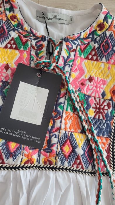 Nowa biała koszula bluzka haftowana boho folk S missquied next
