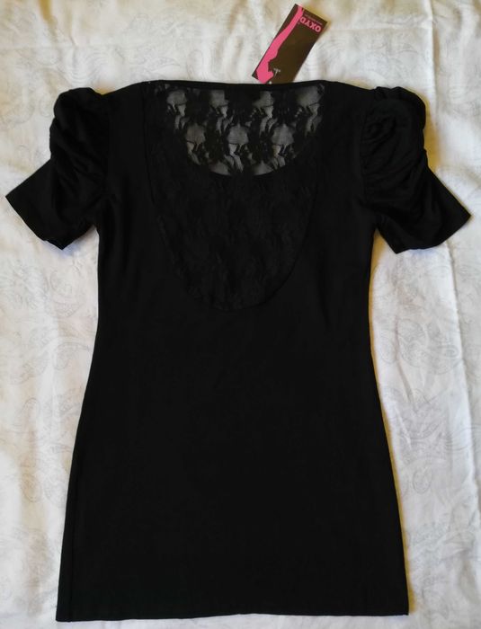 elegancka bluzka damska M / 38 koronkowa udrapowane rękawy wiskoza