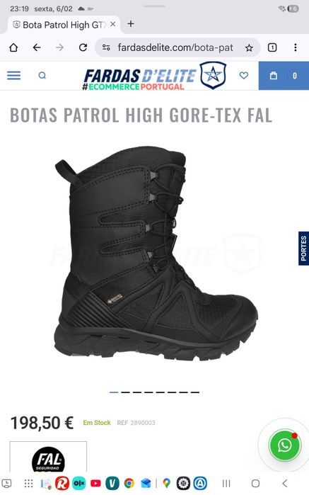 Botas táticas militares/forças de segurança/bombeiros