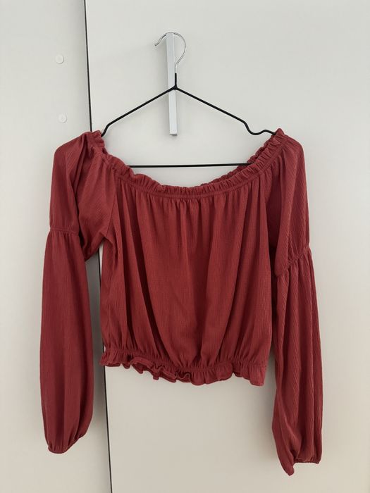 Bluzka hiszpanka do pępka roz S Bershka NOWA