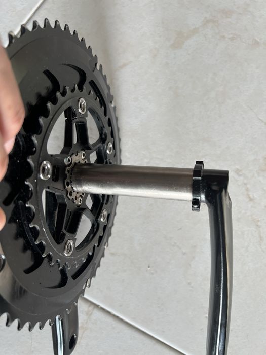 Pedivela titanium 165 mm shimano eixo 24mm