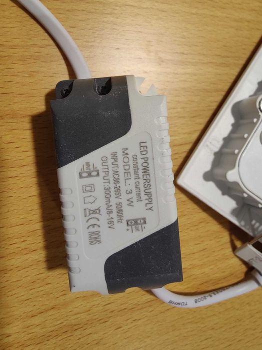 17 x Painel Led 3W Quadrado Teto Downlight Branco Quente