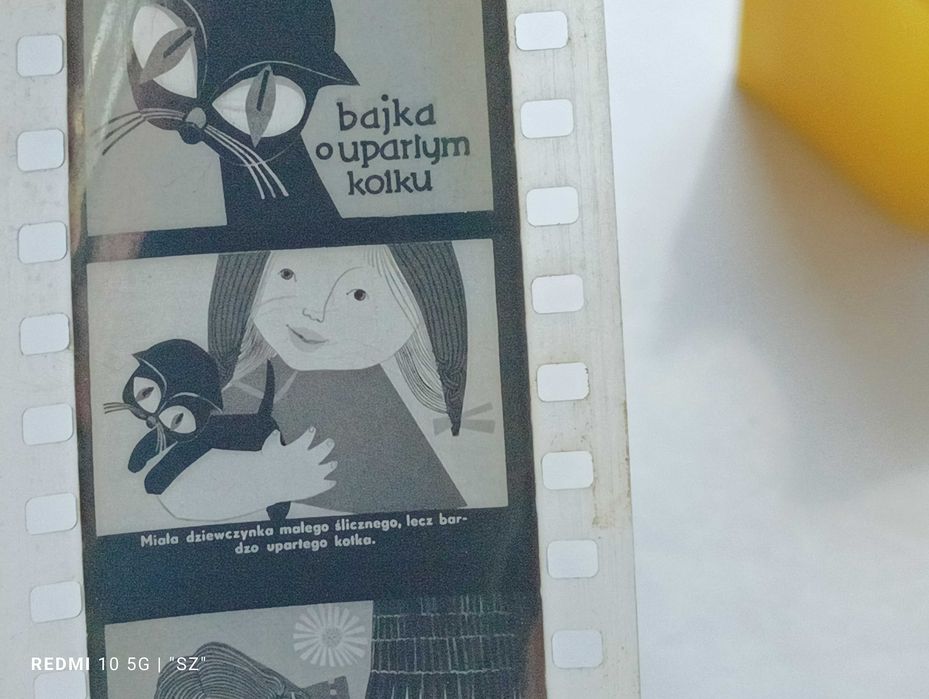 Bajki dla dzieci - slajdy z PRL - 11 sztuk - czarno białe.