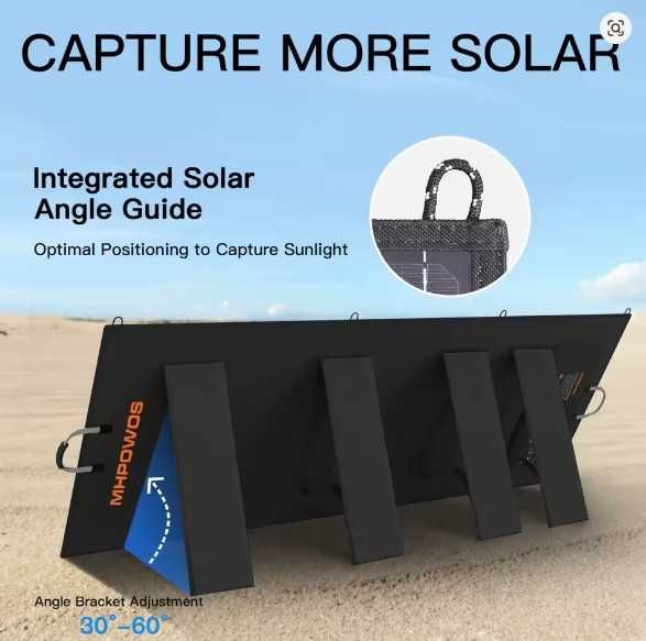 Painel Solar Dobrável 220W 40V Monocristalino Alto Rendimento