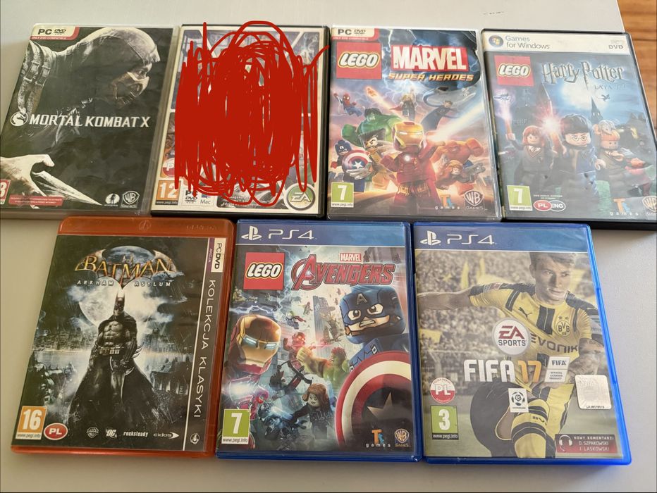 Zestaw gier PC PS4 LEGO Harry Potter Marvel bo Batman Mortal Kombat