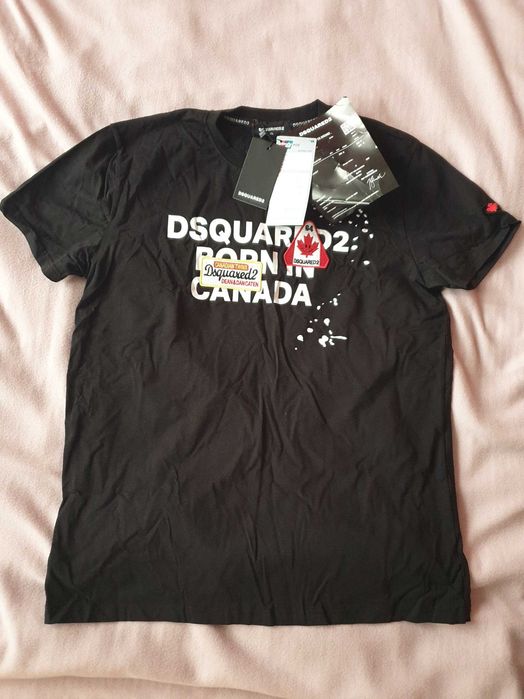 NOWA Koszulka t-shirt firmy DSQUARED 2 czarna z metkami rozmiar M/L/XL