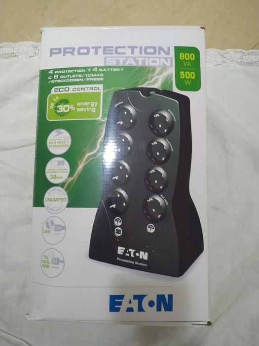 UPS Eaton Protection Station 800VA / 500W – c/ Caixa original