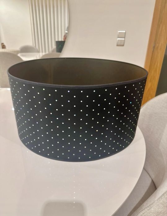 Abajur preto com brilho