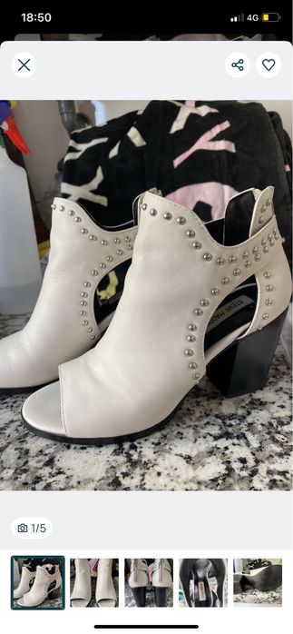 Botins Steve Maden 37 pele branca novos