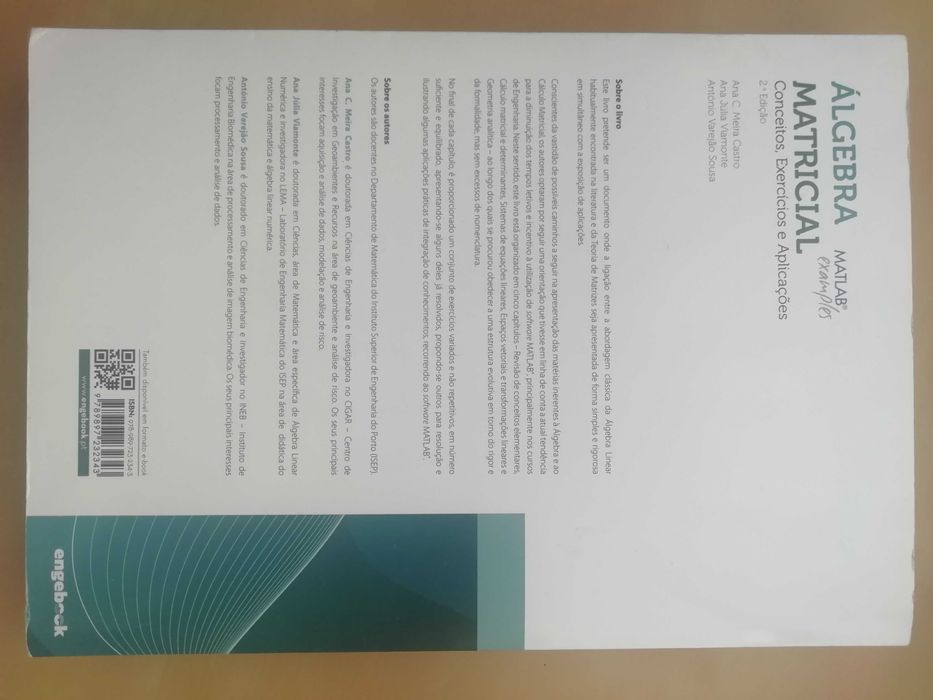 Livro de Álgebra Matricial como novo