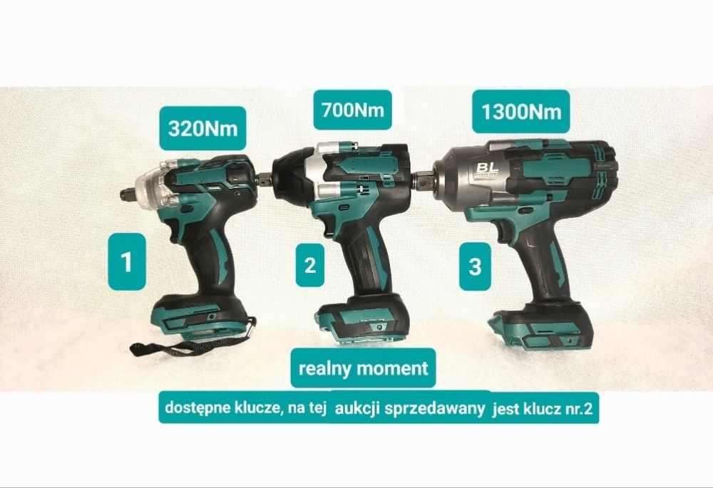 Klucz Udarowy do Bateii Makita 1800Nm 700Nm bezszczotkowy 3 biegi