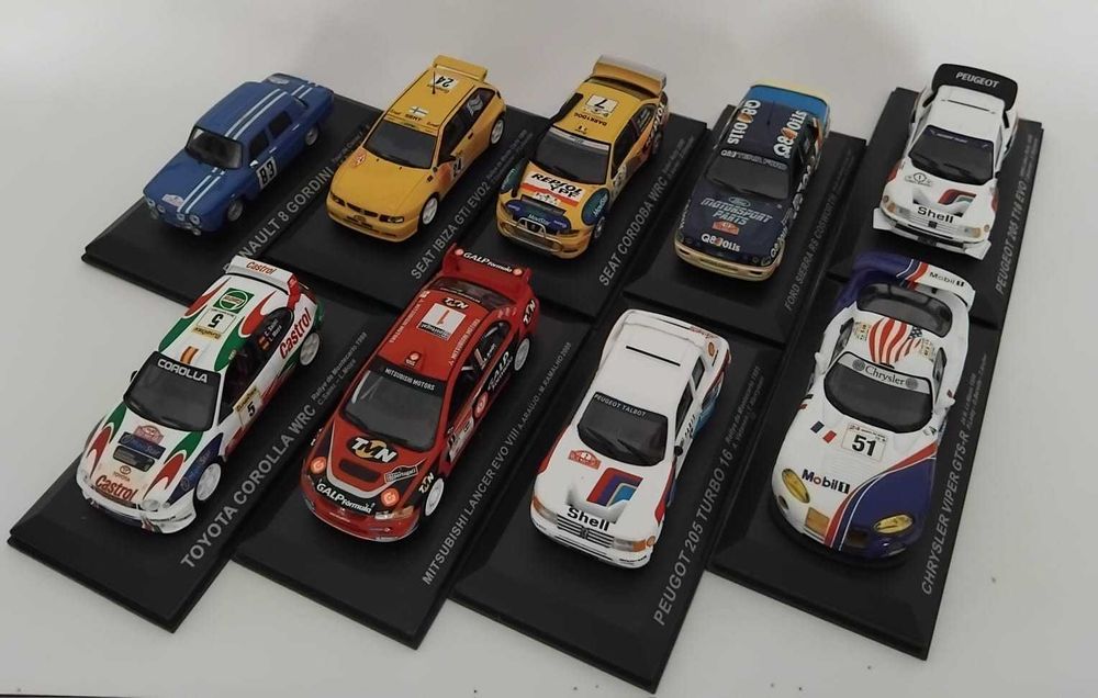 Lancia 037 Rally, AUDI Quattro E2, Renault 5 Turbo 1-43. 25€.  Vendo miniaturas da minha coleção.