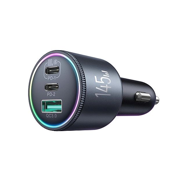 Ładowarka samochodowa Joyroom JR-CCN07/145W 2xUSB-C USB-A + kabel USB-