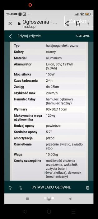 Hulajnoga elektryczna moovi