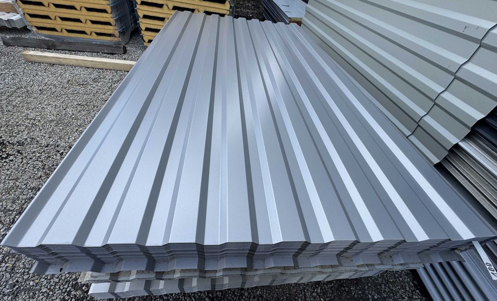 Blacha trapezowa na dach ścianę altankę srebrna ocynkowana