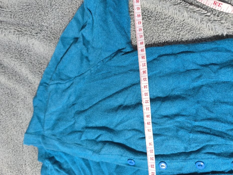 Swetr kardigan S turkusowy