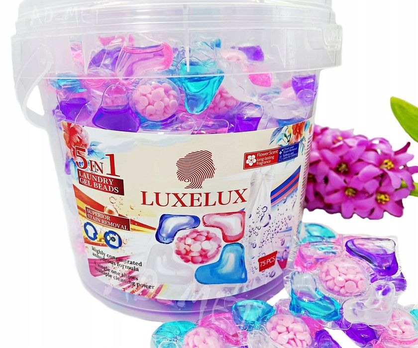 Kapsułki do Prania o Zapachu Kwiatowym 5w1 75szt. LUXELUX