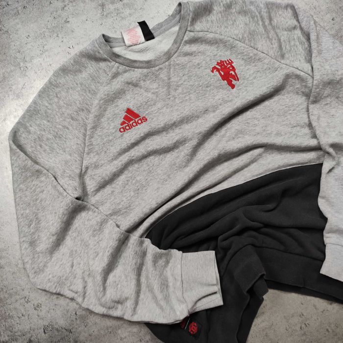 MĘSKA Bluza PIŁKA NOŻNA Adidas Manchester UTD United Red Devils Logo
