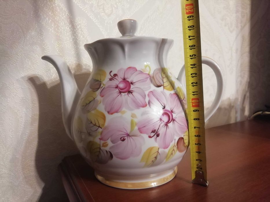 Чайник заварник, фарфор, великий, кувшин, штоф, цукерниця - сахарниця