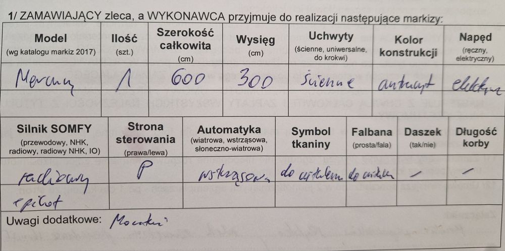 Markiza tarasowa Mercury Sunżal