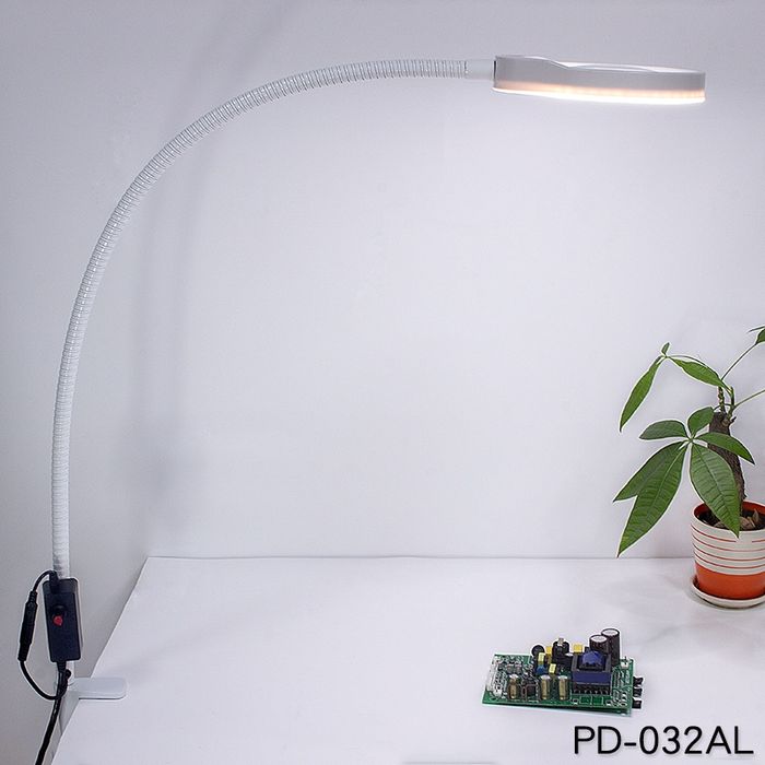 Лампа лупа лінза 5 крат 127мм з підсвіткою pd-032al для манікюру